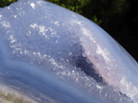 Polished Blue Lace Agate Standing Free Form x 1 From Nsanje, Malawi - Toprock Gemstones and Minerals 