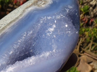 Polished Blue Lace Agate Standing Free Form x 1 From Nsanje, Malawi - Toprock Gemstones and Minerals 