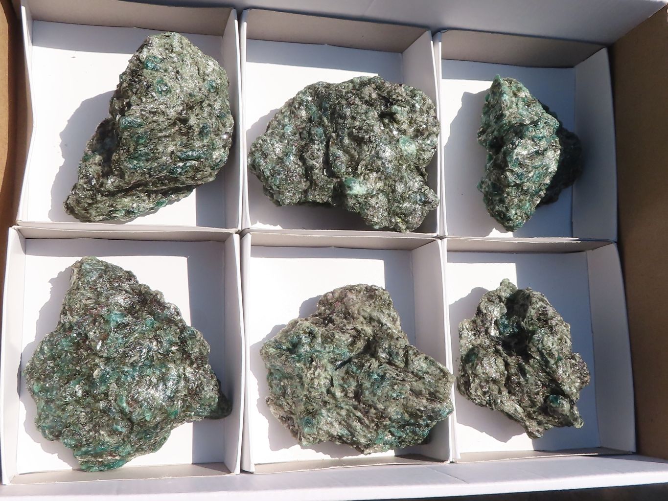 Natural Rare Emerald Mica In Matrix Cobbed Specimens x 6 From Mutoko, Zimbabwe - Toprock Gemstones and Minerals 