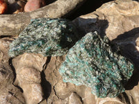 Natural Rare Emerald Mica In Matrix Cobbed Specimens x 6 From Mutoko, Zimbabwe - Toprock Gemstones and Minerals 