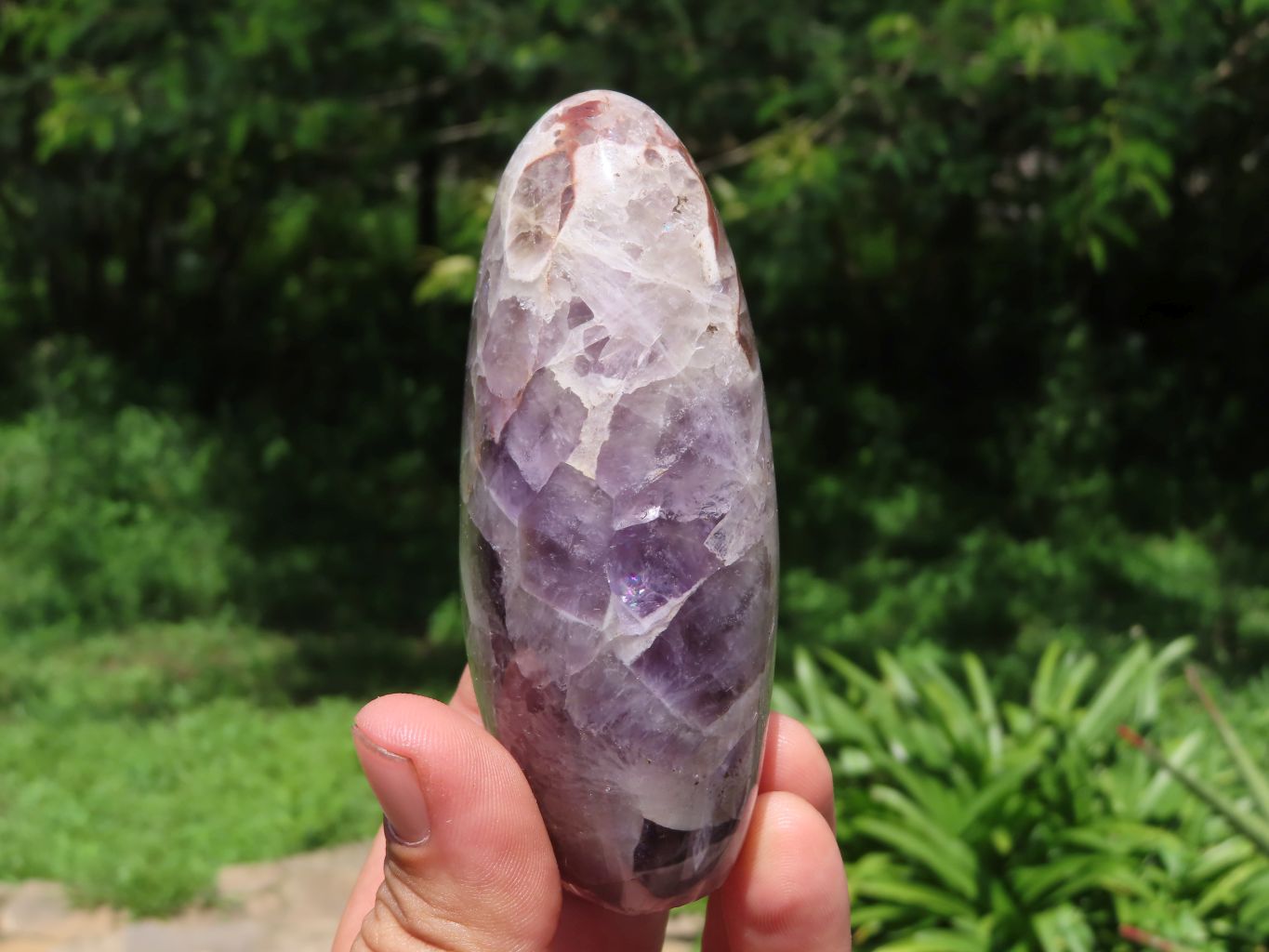 Polished Dream Amethyst Standing Free Forms x 5 From Madagascar - TopRock