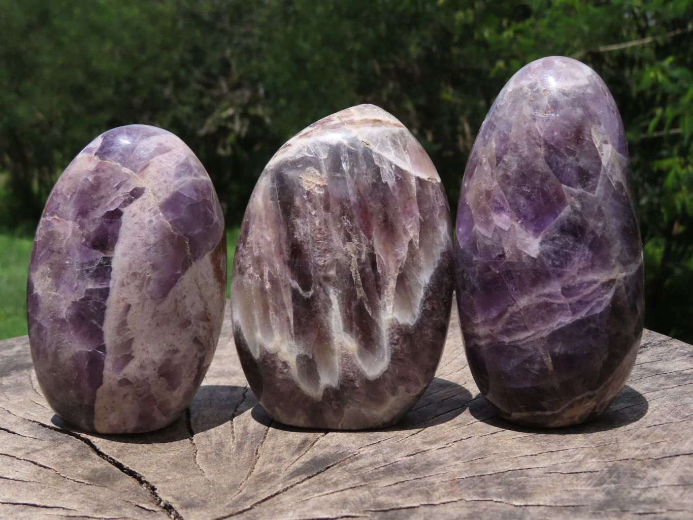 Polished Dream Amethyst Standing Free Forms x 5 From Madagascar - TopRock