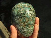 Polished Emerald Mica In Matrix Standing Free Forms x 2 From Mutoko, Zimbabwe - Toprock Gemstones and Minerals 