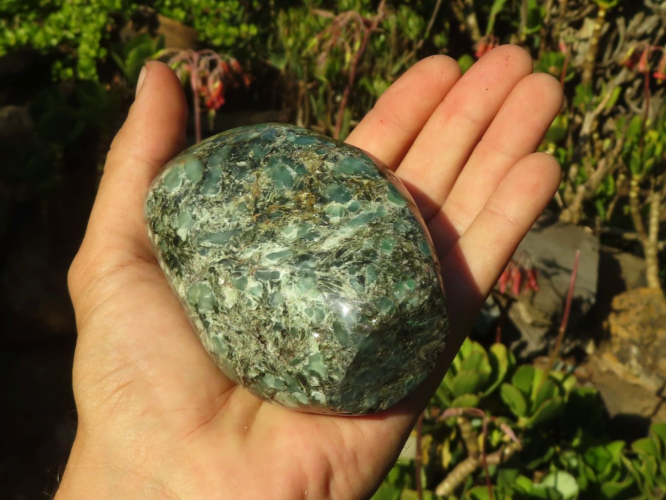 Polished Emerald Mica In Matrix Standing Free Forms x 2 From Mutoko, Zimbabwe - Toprock Gemstones and Minerals 