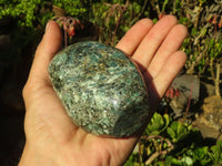 Polished Emerald Mica In Matrix Standing Free Forms x 2 From Mutoko, Zimbabwe - Toprock Gemstones and Minerals 
