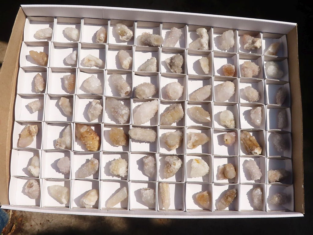 Natural Small White Spirit Quartz Specimens x 70 From Boekenhouthoek, South Africa - Toprock Gemstones and Minerals 