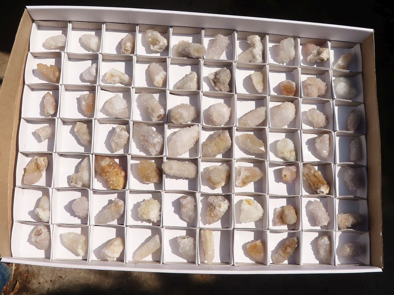 Natural Small White Spirit Quartz Specimens x 70 From Boekenhouthoek, South Africa - Toprock Gemstones and Minerals 