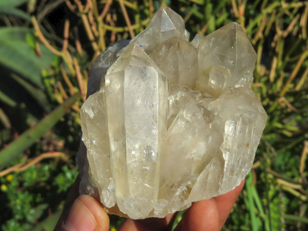 Natural Smokey Phantom Quartz Clusters x 6 From Luena, Congo - TopRock