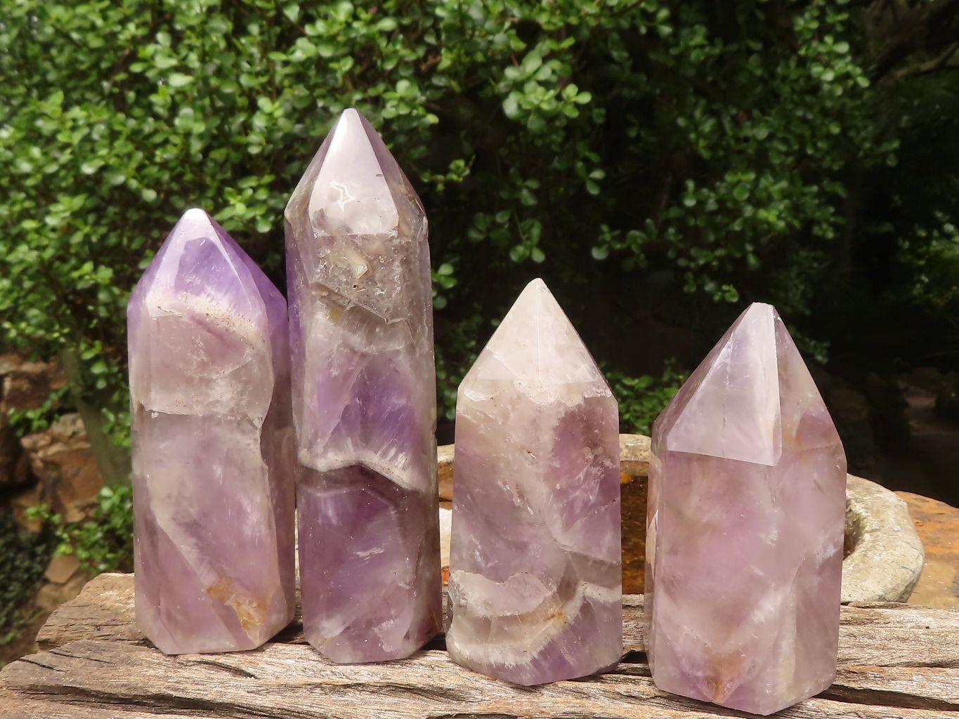 Polished Dream Amethyst Points  x 4 From Madagascar - TopRock