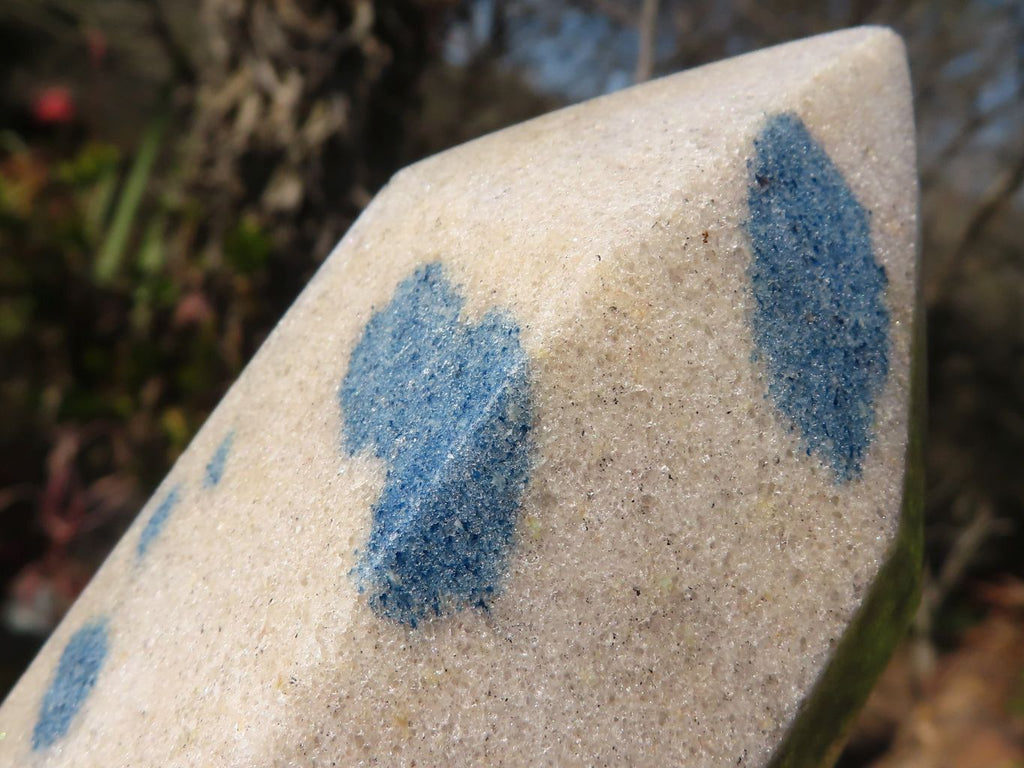 Polished Blue Spotted Spinel Quartz Points x 2 From Madagascar - Toprock Gemstones and Minerals 
