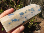 Polished Blue Spotted Spinel Quartz Points x 2 From Madagascar - Toprock Gemstones and Minerals 