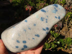 Polished Blue Spotted Spinel Quartz Standing Free Form x 1 From Madagascar - Toprock Gemstones and Minerals 