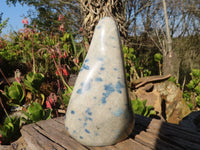 Polished Blue Spotted Spinel Quartz Standing Free Form x 1 From Madagascar - Toprock Gemstones and Minerals 