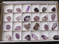 Polished Stunning Mixed Selection Of Small Window Amethyst Crystals x 24 From Akansobe, Madagascar - TopRock