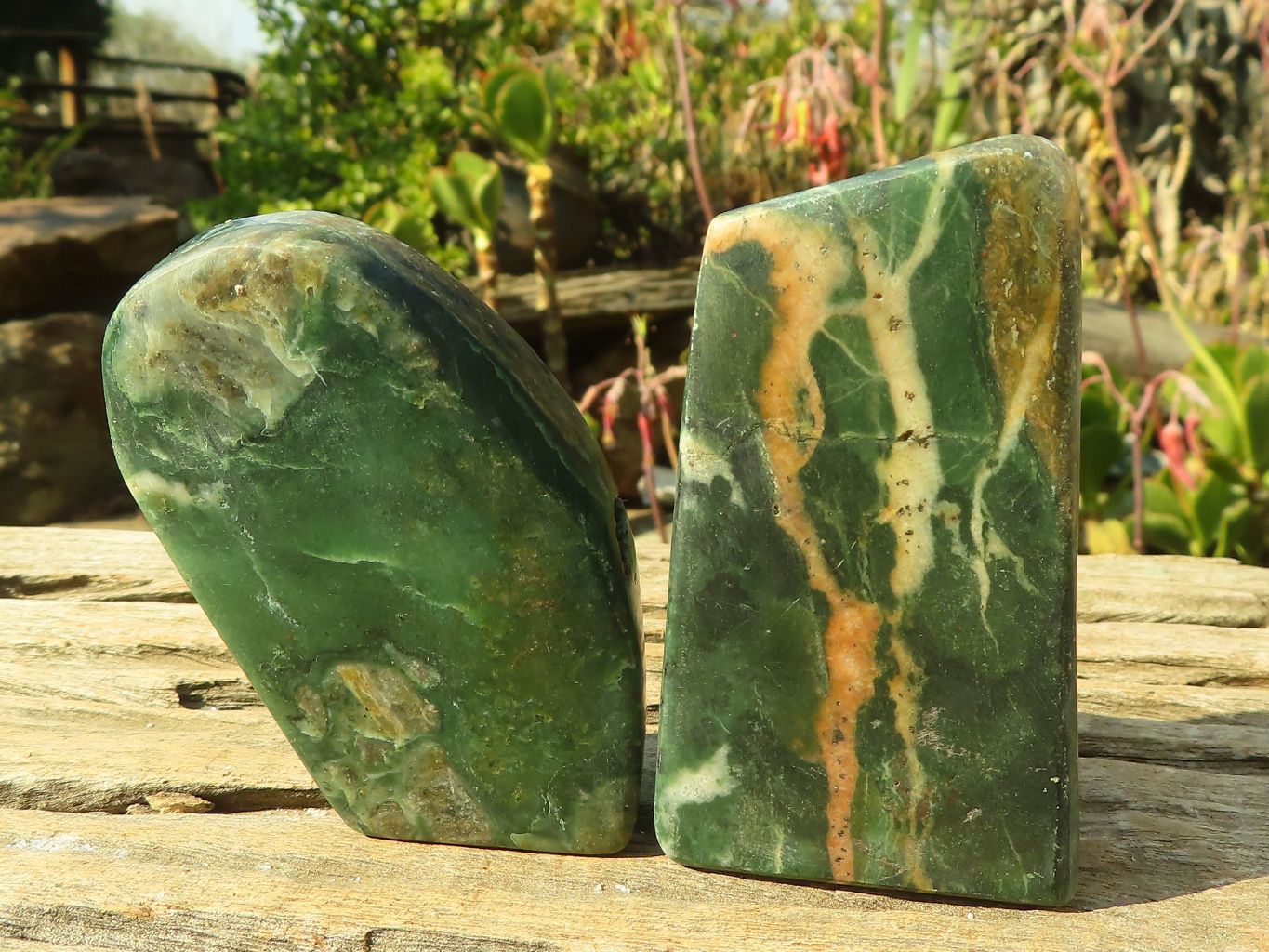 Polished New Green Chrysoprase Free Forms  x 12 From Namibia - Toprock Gemstones and Minerals 