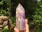Polished Smokey Banded Dream Amethyst Points  x 2 From Madagascar - TopRock