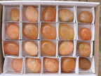 Polished Orange Twist Calcite Palm Stones  x 20 From Madagascar - TopRock