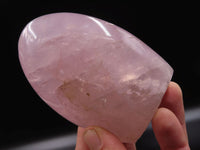 Polished Gemmy Pink Rose Quartz Standing Free Forms x 3 From Madagascar - TopRock