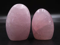 Polished Gemmy Pink Rose Quartz Standing Free Forms x 3 From Madagascar - TopRock