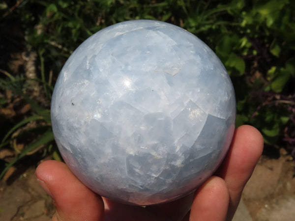 Polished Blue Calcite Spheres x 4 From Ihadlalana, Madagascar - TopRock
