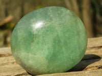 Polished Gemmy Emerald Fluorite Palm Stones  x 12 From Mandrosonoro, Madagascar