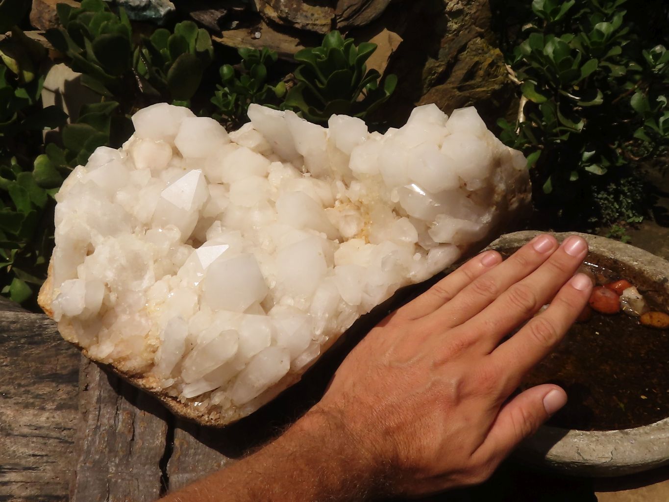 Natural Large White Quartz Cluster  x 1 From Madagascar - TopRock