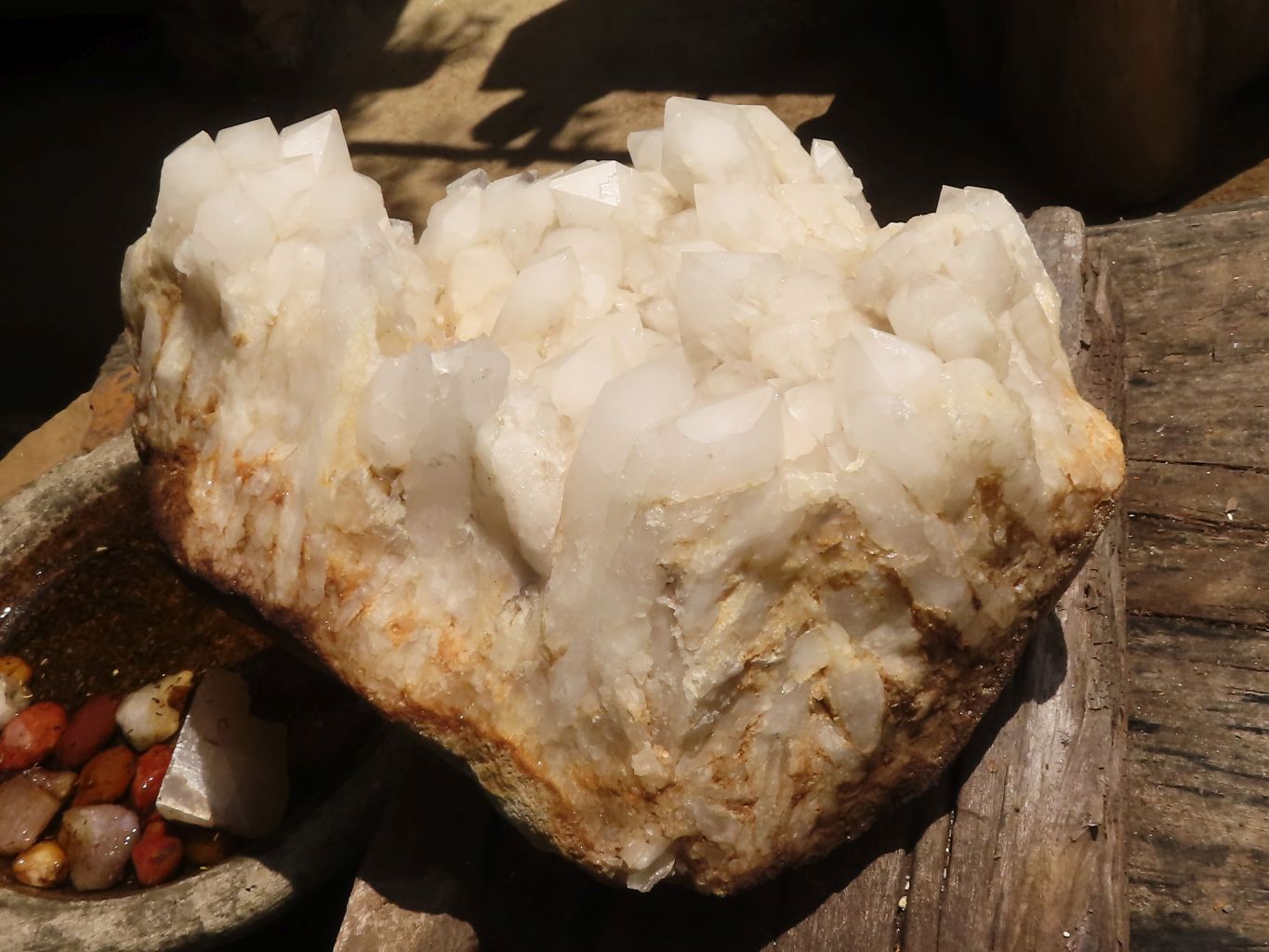 Natural Large White Quartz Cluster  x 1 From Madagascar - TopRock