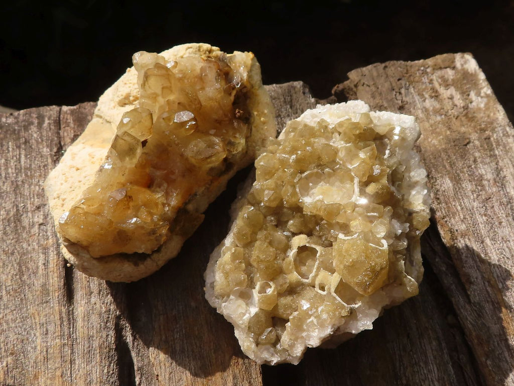 Natural Golden Limonite / Lemonite Quartz Clusters  x 24 From Zambia - Toprock Gemstones and Minerals 