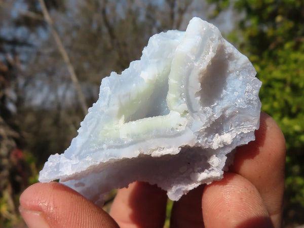 Natural Etched Blue Chalcedony Specimens  x 35 From Nsanje, Malawi - Toprock Gemstones and Minerals 