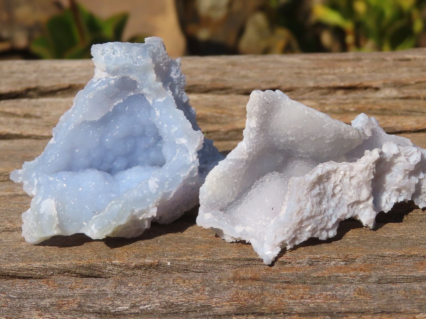 Natural Etched Blue Chalcedony Specimens  x 35 From Nsanje, Malawi - Toprock Gemstones and Minerals 