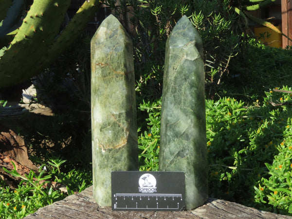 Polished Banded Fuchsite Crystal Points x 2 From Madagascar - TopRock