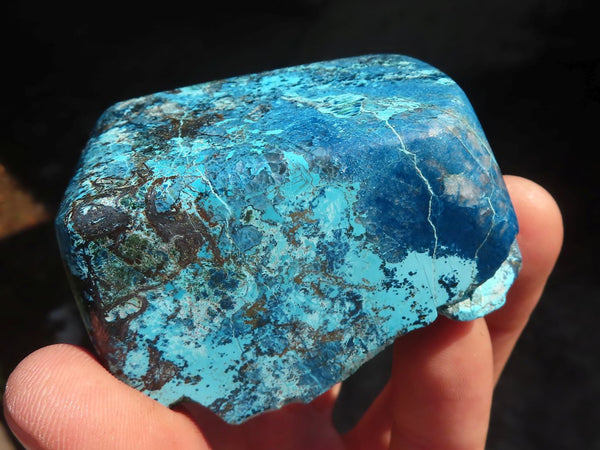 Polished Blue Shattuckite Free Forms  x 6 From Kaokoveld, Namibia - Toprock Gemstones and Minerals 