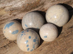 Polished Blue Spotted Spinel Quartz Spheres x 5 From Madagascar - Toprock Gemstones and Minerals 