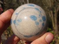 Polished Blue Spotted Spinel Quartz Spheres x 5 From Madagascar - Toprock Gemstones and Minerals 