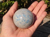 Polished Blue Spotted Spinel Quartz Spheres x 5 From Madagascar - Toprock Gemstones and Minerals 