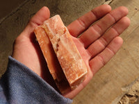 Natural New Sunset Orange Calcite Specimens  x 12 From Spitzkop, Namibia - Toprock Gemstones and Minerals 