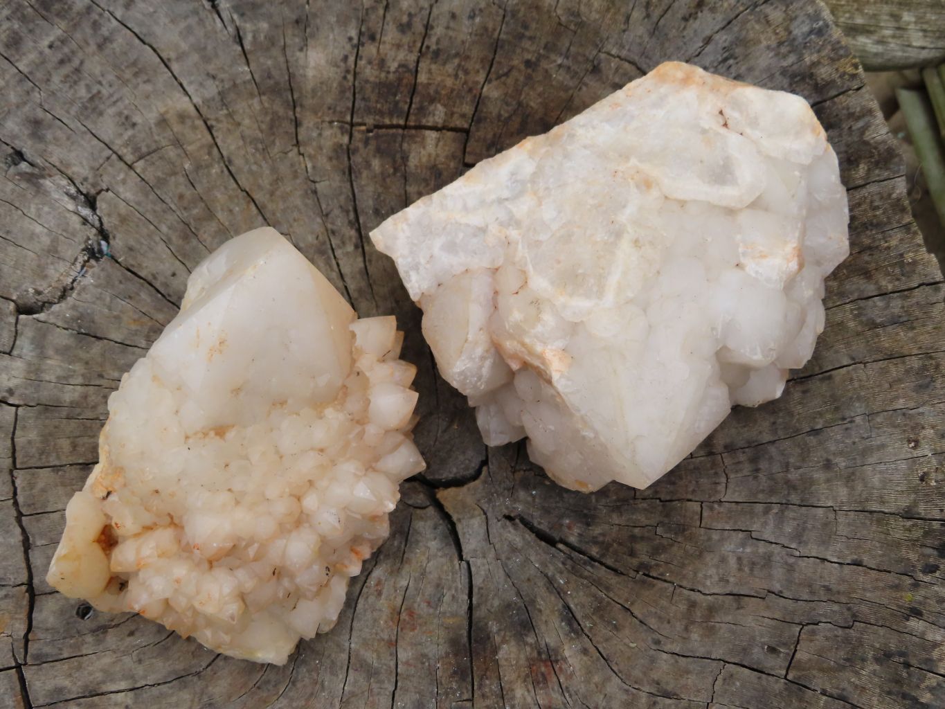 Natural Love Star Cascading Window Clusters x 2 From Ambatfinhandrana, Madagascar - TopRock