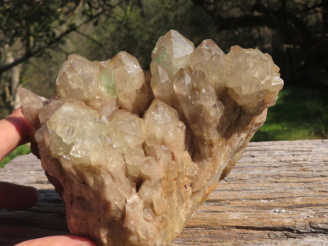 Natural Malachite Infused Smokey Quartz Cluster x 1 From Luena, Congo - TopRock