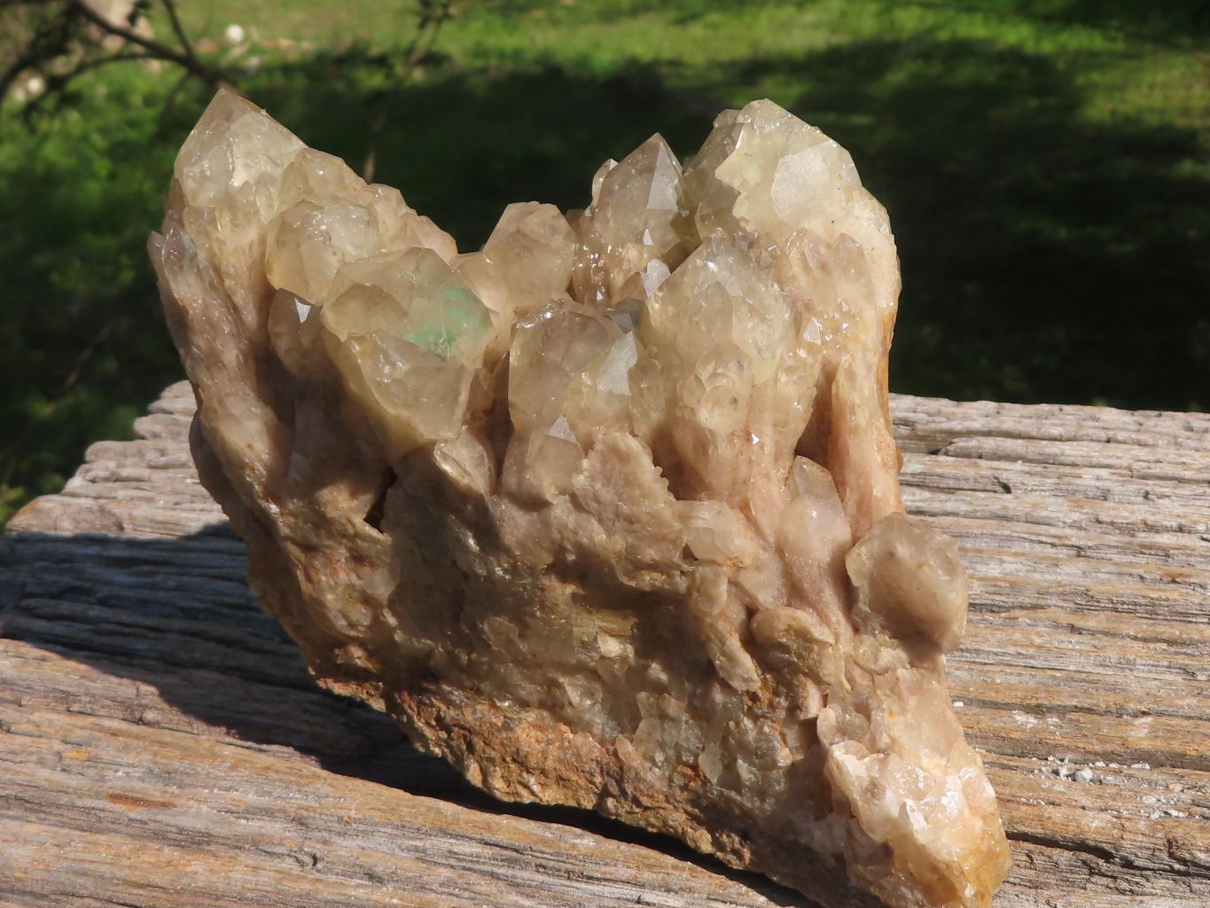 Natural Malachite Infused Smokey Quartz Cluster x 1 From Luena, Congo - TopRock