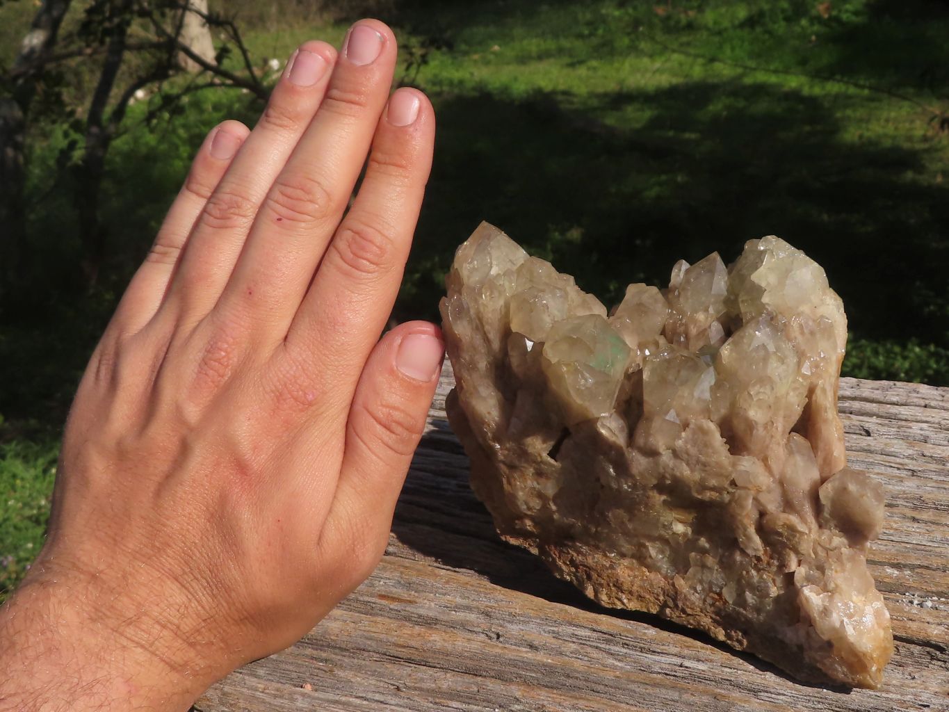 Natural Malachite Infused Smokey Quartz Cluster x 1 From Luena, Congo - TopRock