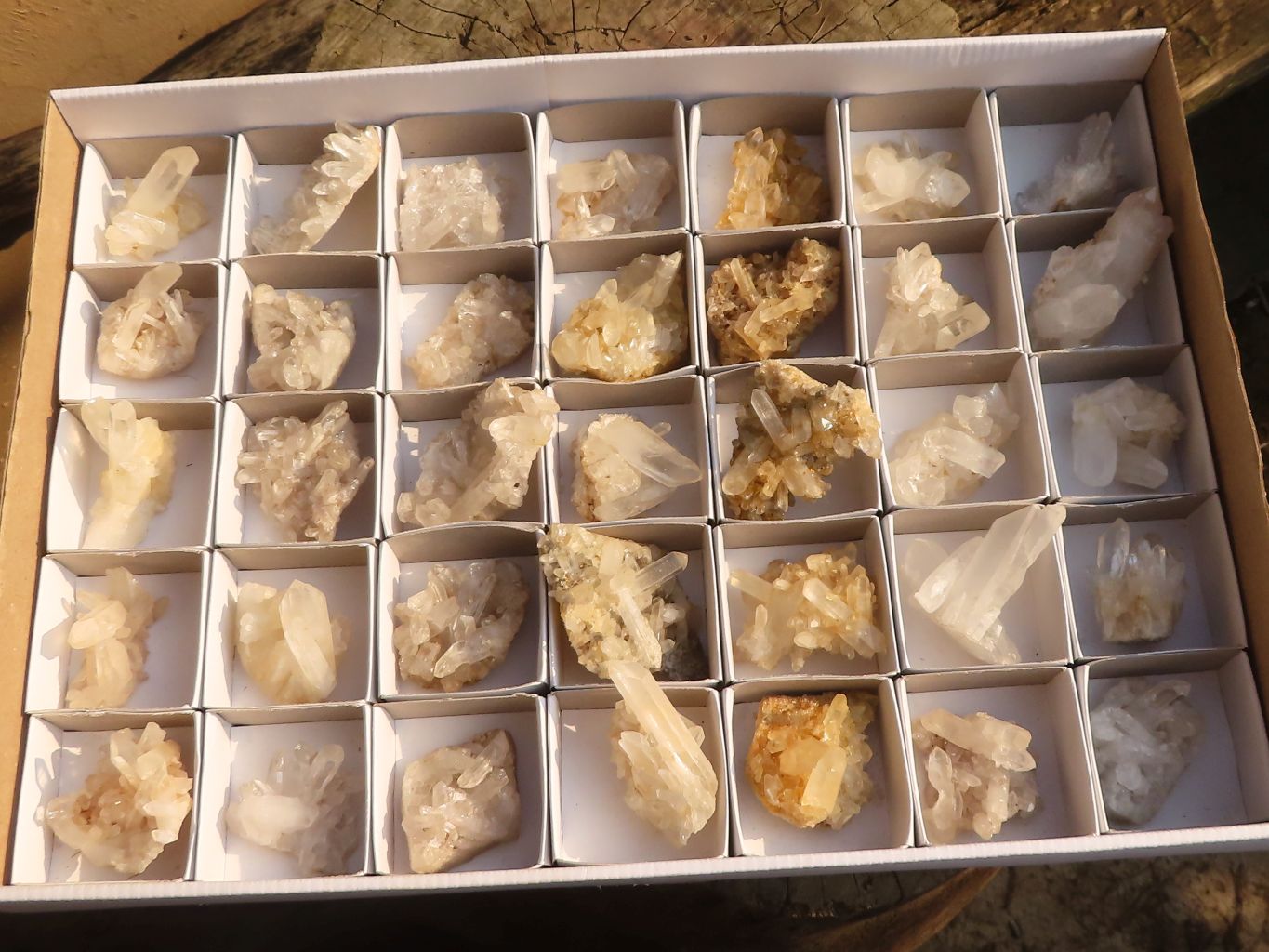 Natural Small Mixed Quartz Clusters  x 35 From Madagascar - Toprock Gemstones and Minerals 