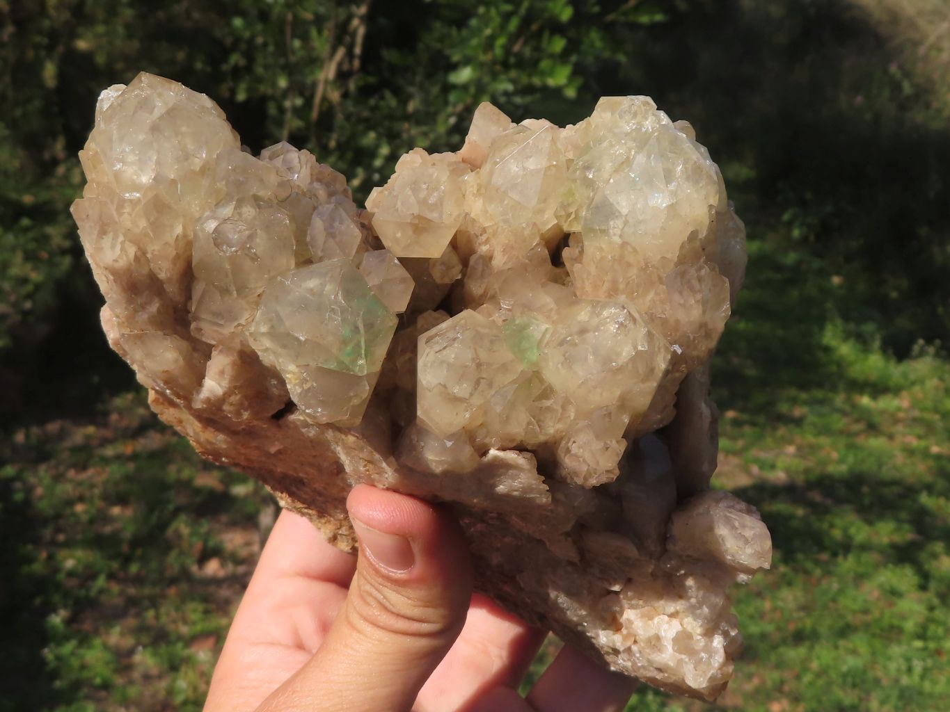 Natural Malachite Infused Smokey Quartz Cluster x 1 From Luena, Congo - TopRock