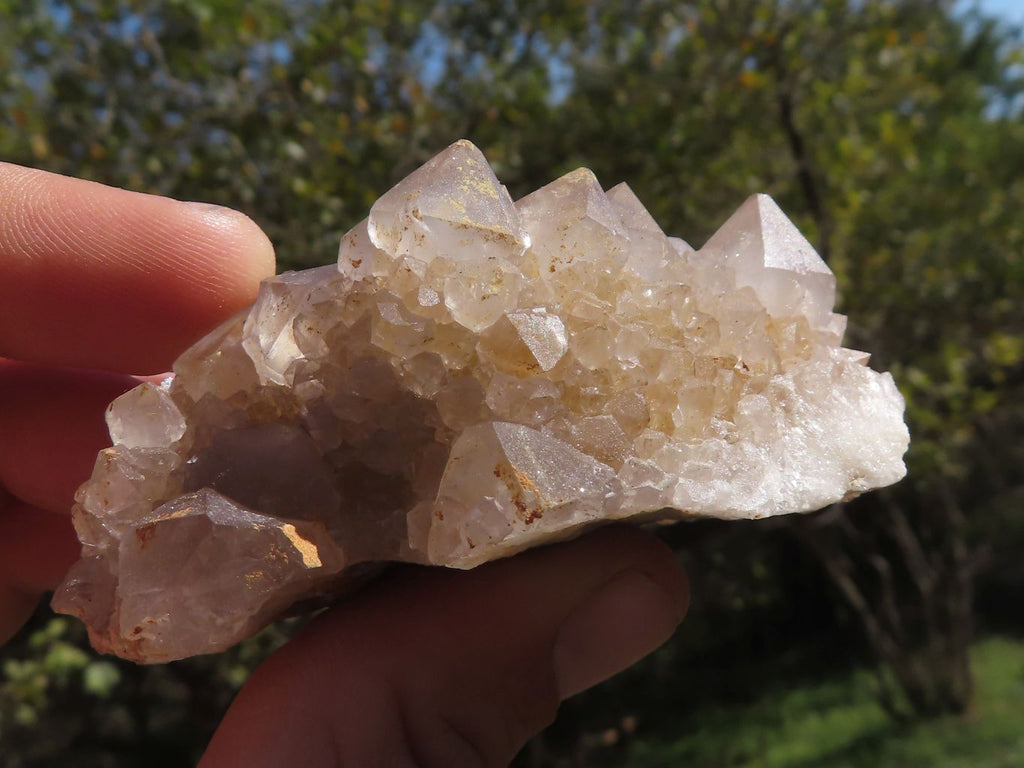 Natural Mixed Selection Of Spirit Quartz Clusters x 12 From Boekenhouthoek, South Africa - TopRock
