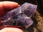 Polished Dark Purple Chevron Amethyst Points  x 6 From Zambia - Toprock Gemstones and Minerals 