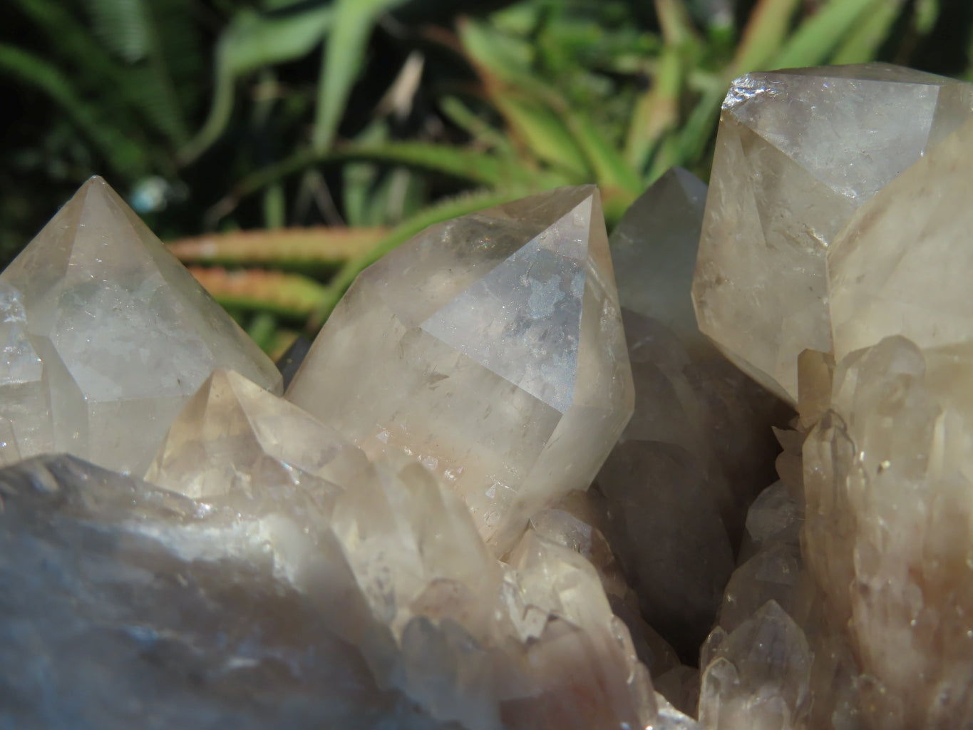 Natural Smokey Phantom Quartz Cluster x 1 From Lwena, Congo - TopRock