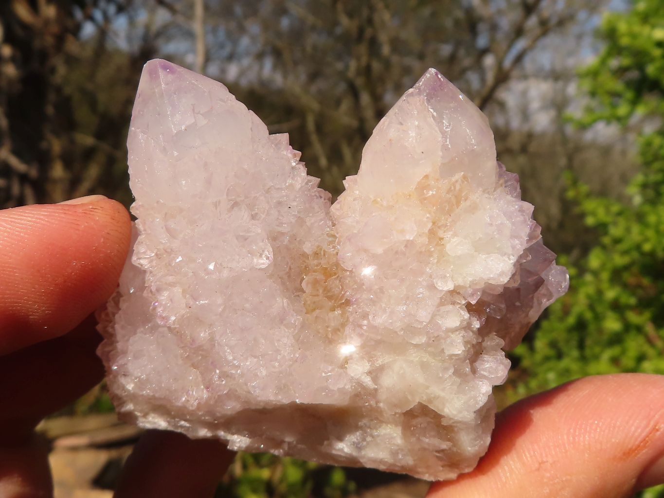 Natural Pale Lilac Spirit Quartz Clusters x 12 From Boekenhouthoek, South Africa - Toprock Gemstones and Minerals 