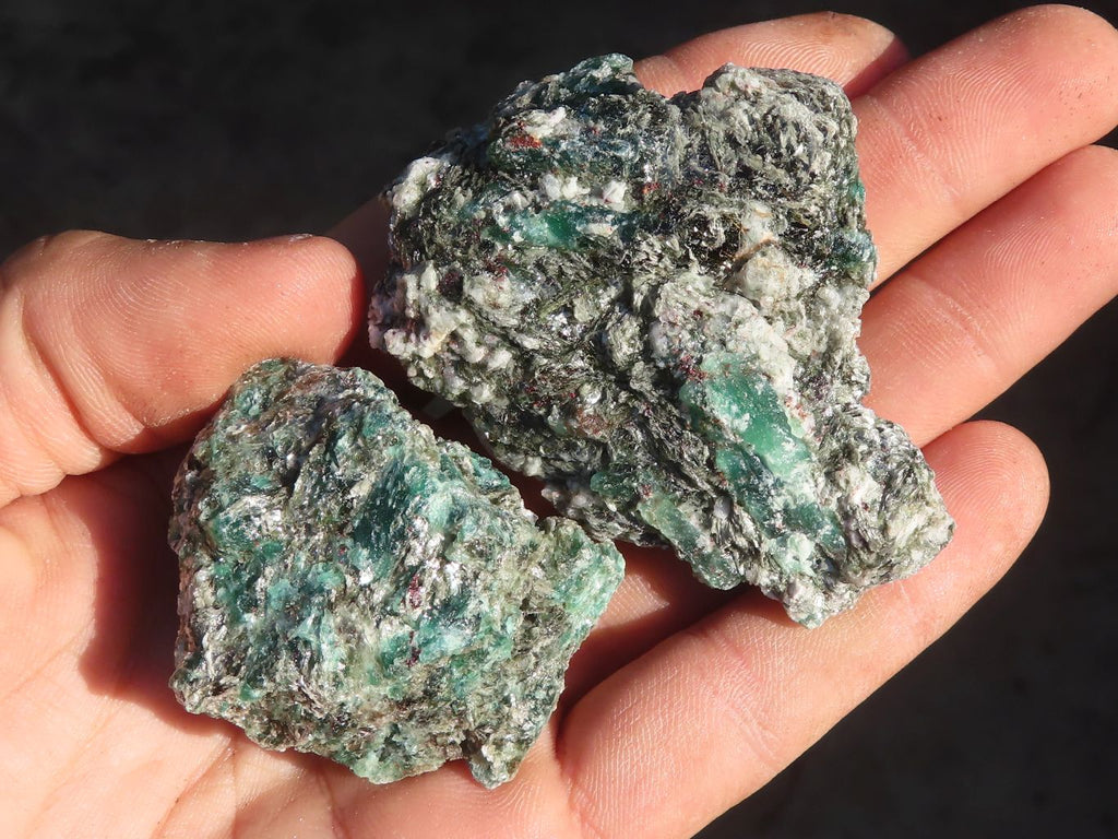 Natural Rare Emerald Mica In Matrix Cobbed Specimens x 20 From Mutoko, Zimbabwe - Toprock Gemstones and Minerals 
