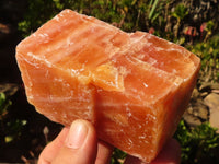 Natural New Sunset Orange Calcite Specimens  x 12 From Spitzkop, Namibia - Toprock Gemstones and Minerals 