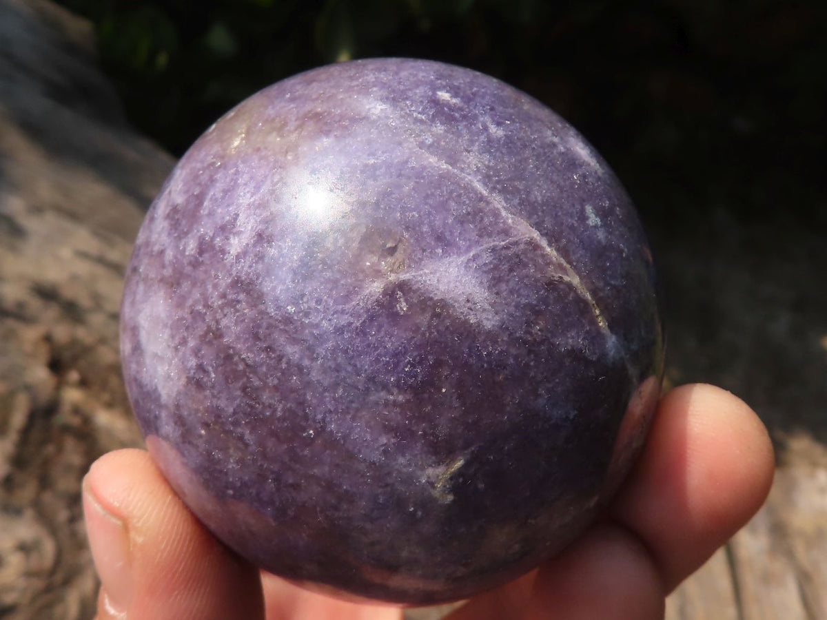 Polished Purple Lepidolite Spheres With Rubellite On Some  x 6 From Madagascar - Toprock Gemstones and Minerals 