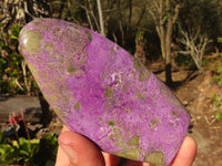 Polished  Purple Stichtite & Serpentine Standing Free Forms x 3 From Barberton, South Africa - Toprock Gemstones and Minerals 